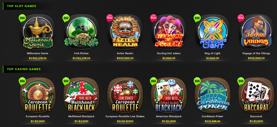 888 casino games