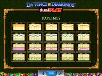 Da Vinci Diamonds Dual Play Paylines