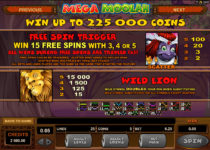 mega moolah bonus