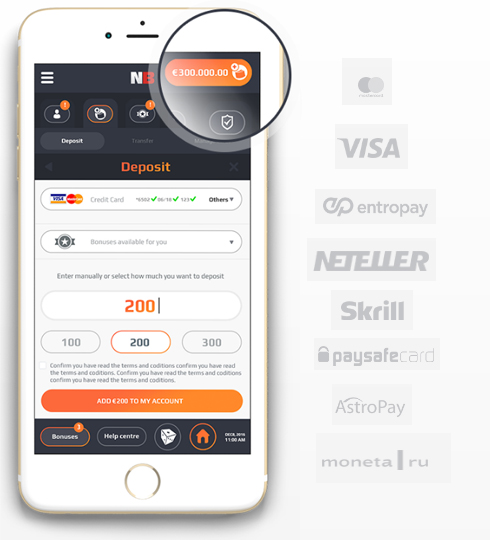 NetBet Canada mobile payment methods