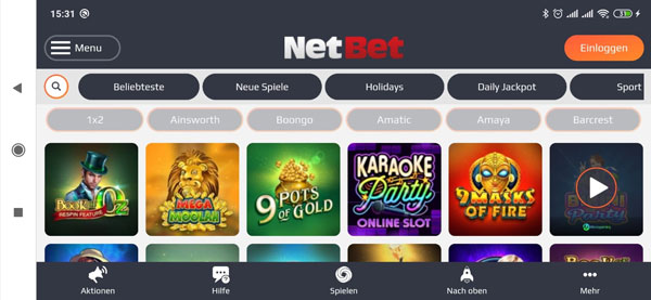 NetBet Microgaming Spiele