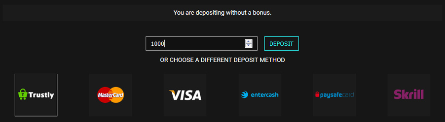 VooDooDreams Casino payment methods